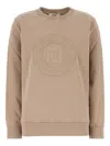 Fendi Felpa Oversize In Cotone Cappuccino  Donna In Brown