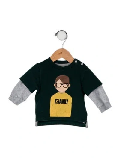 Pre-owned Fendi Babies' Cotton Sweatshirt In Green