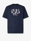 Fendi T-shirt Dark Blue Cotton T-shirt In Blue