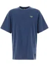 Fendi Logo-print Crew Neck Cotton T-shirt In Blue
