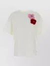 Fendi White Crew Neck Patchwork T-shirt In White
