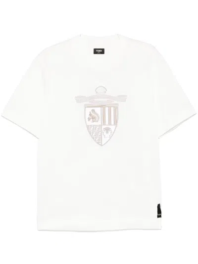 Fendi Klassisches T-shirt In Weiss