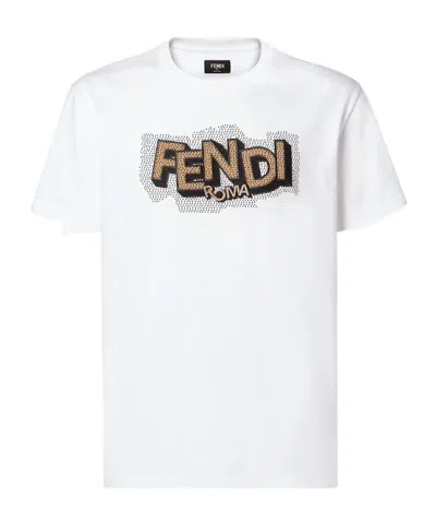 Fendi Logo-print T-shirt In White