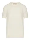 Fendi All-over Logo Short-sleeved T-shirt In White