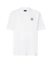 Fendi Men Cotton T-shirt With Ff Embroidery In White