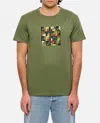 Fendi Crew Neck Cotton T-shirt With Graphic Print In Green