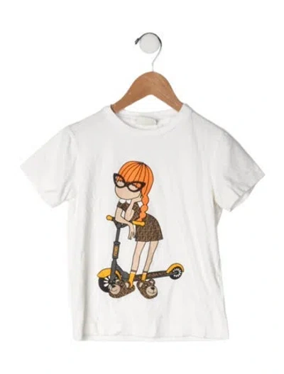 Pre-owned Fendi Kids' Cotton Top In White