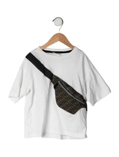 Pre-owned Fendi Kids' Cotton Top In White