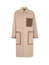 Fendi Logo Monogram Reversible Trench Coat In Neutral