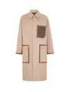 Fendi Logo Monogram Reversible Trench Coat In Beige