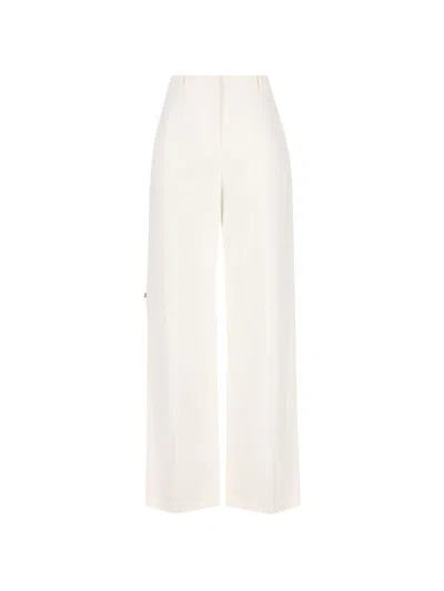 Fendi Women Cotton Trousers In Neutral