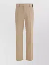 Fendi Cotton Trousers With Hip And Back Pockets In Brown