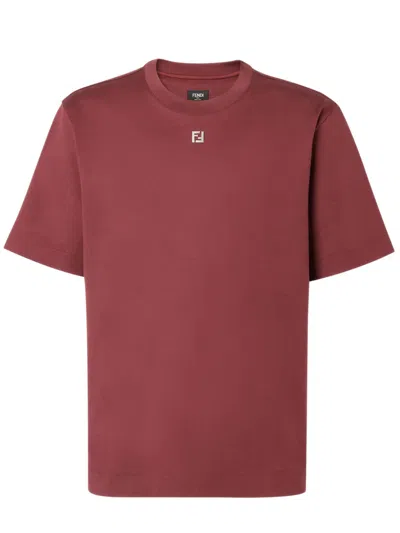 Fendi Cotton T-shirt In Brown
