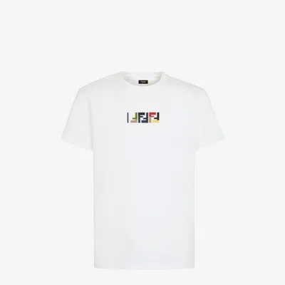 Fendi Cotton Tshirt In White