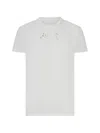 Fendi Cotton Crew Neck T-shirt With Tonal Embroidered Lettering In Animal Print