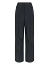 Fendi Light Blue Ff Chambray Pants In Blue