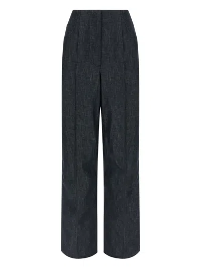 Fendi Women Cotton Wide-leg Trousers In Multi