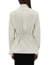 Fendi Sophisticated Blouson Jacket Size 38 In Neutral