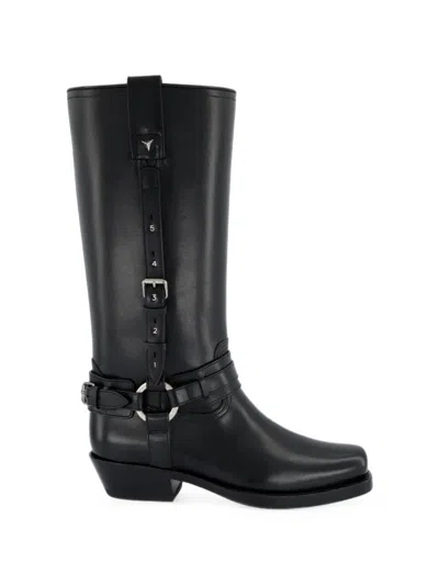 Fendi Count Buckle-strap Boots In Black