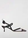 Fendi Colibri Ff Mesh Slingback Kitten-heel Pumps In Black