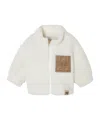 Fendi Cream Baby Teddy Bear Fleece With Patch In White