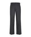 Fendi Stretch Cashmere Trouser With Logoed Detail In Black
