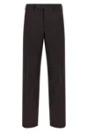 Fendi Wool Cigarette Trousers In Black