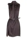 Fendi Crepe Satin Mini Dress In Violet
