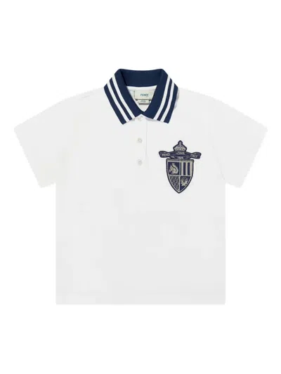 FENDI CREST-APPLIQUÉ POLO SHIRT