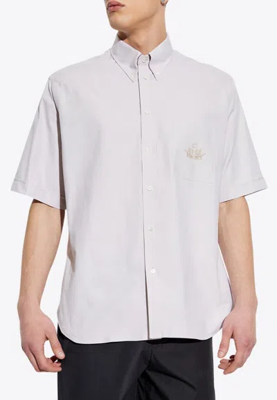 Fendi Crest Embroidered Oxford Shirt