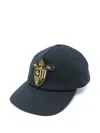 Fendi Crest Patch Cap In Blau