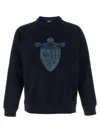 Fendi Crest Crew Neck Sweatshirt In Blue
