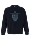 Fendi Crest Crew Neck Sweatshirt In Blue