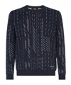 Fendi Crew-neck Jacquard Jumper In Black