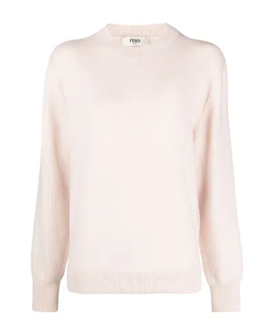 Fendi Crew-neck Jumper In White