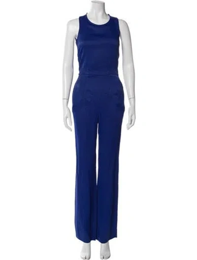 Pre-owned Fendi Crew Neck Jumpsuit In Blue