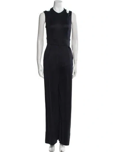 Pre-owned Fendi Crew Neck Jumpsuit In Blue