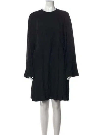 Pre-owned Fendi Crew Neck Knee-length Dress In Black