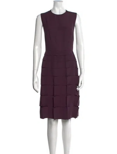 Pre-owned Fendi Crew Neck Knee-length Dress In Purple