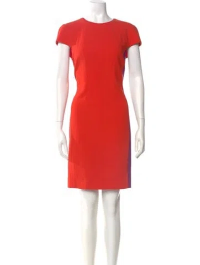 Pre-owned Fendi Crew Neck Knee-length Dress In Red