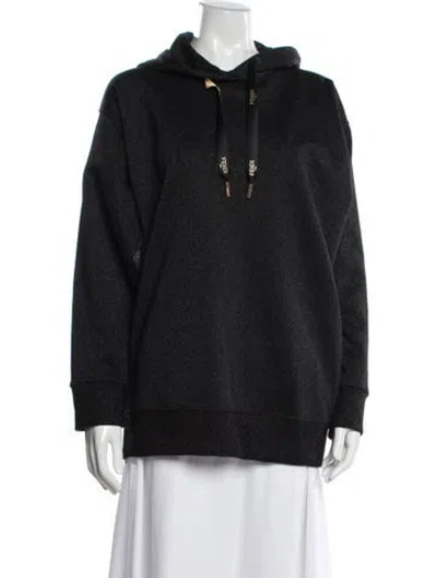Pre-owned Fendi Crew Neck Long Sleeve Hoodie In Black