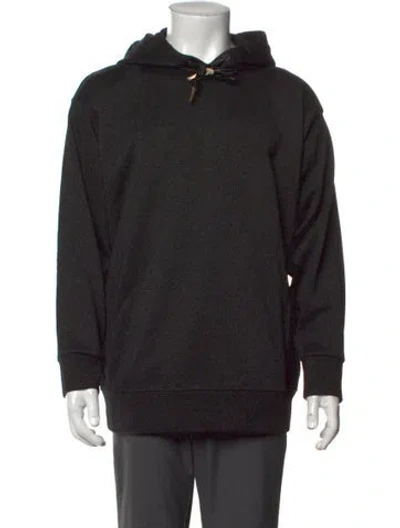 Pre-owned Fendi Crew Neck Long Sleeve Hoodie In Black