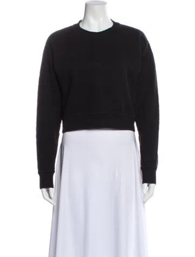 Pre-owned Fendi Crew Neck Long Sleeve Sweatshirt In Black