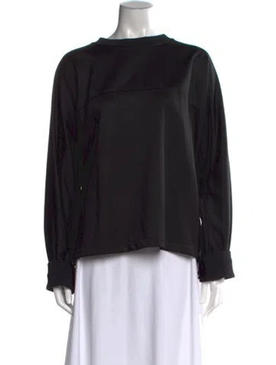 Pre-owned Fendi Crew Neck Long Sleeve Sweatshirt In Black