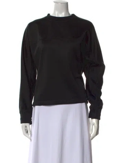 Pre-owned Fendi Crew Neck Long Sleeve Sweatshirt In Black