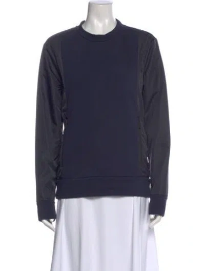 Pre-owned Fendi Crew Neck Long Sleeve Sweatshirt In Blue