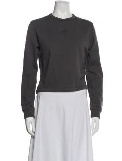 Pre-owned Fendi Crew Neck Long Sleeve Sweatshirt In Gray