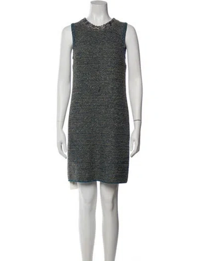 Pre-owned Fendi Crew Neck Mini Dress