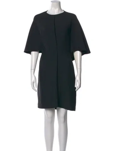 Pre-owned Fendi Crew Neck Mini Dress In Black