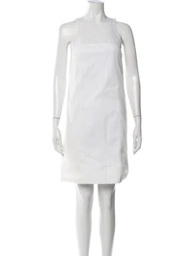 Pre-owned Fendi Crew Neck Mini Dress In Neutrals
